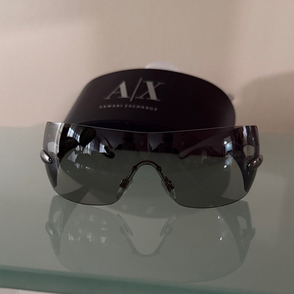 NEW BVLGARI Black/gray Sunglasses w/Armani Exchange case+cleaning cloth ITALY - Picture 2 of 16